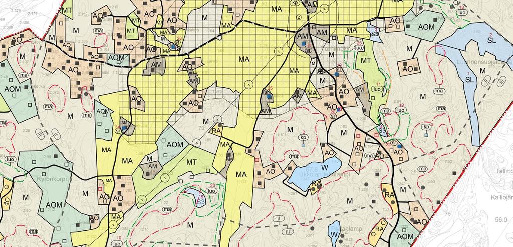 Yleiskaavat Y4 LIEVIÖ-PAUNI MAASEUTUALUEIDEN OSAYLEISKAAVA Suunnittelualue käsittää Lohjan taajamaosayleiskaava-alueen rajan ja Siuntion kunnan rajan välisellä alueella sijaitsevan maaseutumaisen