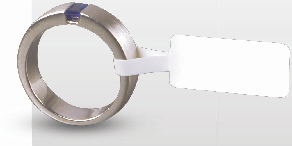 Schlaufen-Etiketten Labels with loop Etiquettes avec lanière Sicherheitsetiketten, selbstzerstörend Security labels, self-destructing Etiquettes desécurité,