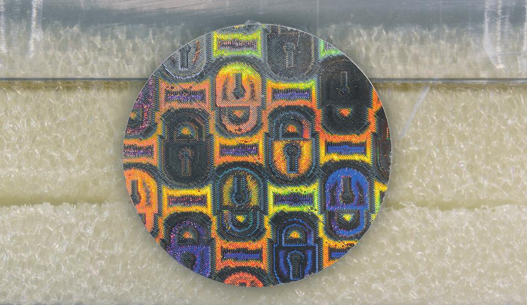 self-adhesive, self-destructive Hologramme Sceau de