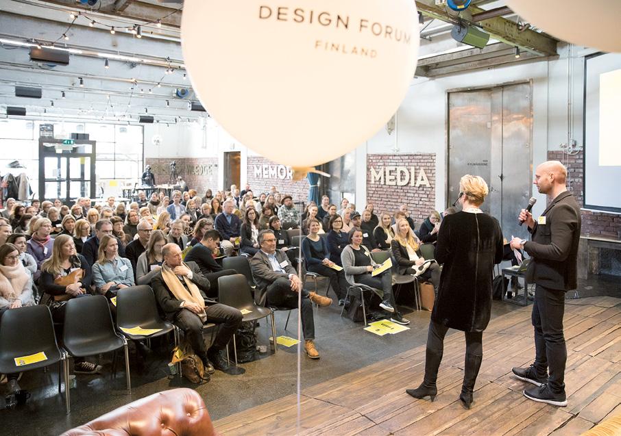Yritysten kansainvälisen kilpailukyvyn kasvattaminen 1 / Design Forum Talk ja Design Forum Date VUONNA 2017 Design Forum Finland järjesti kaksi Design Forum Talk -tapahtumaa ja neljä Design Forum