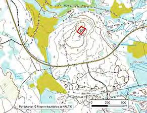 Asu/rakenne: Suuntautumaton Korkeus: Z alin 225 m, Z ylin 230 m Maanomistus: Metsähallitus Mitat/pinta-ala: 100 m x 80 m/n.