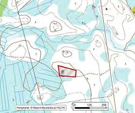 Asu/rakenne: Suuntautumaton Korkeus: Z alin 180 m, Z ylin 185 m Maanomistus: Metsähallitus Mitat/pinta-ala: 120 m x 70 m/n.