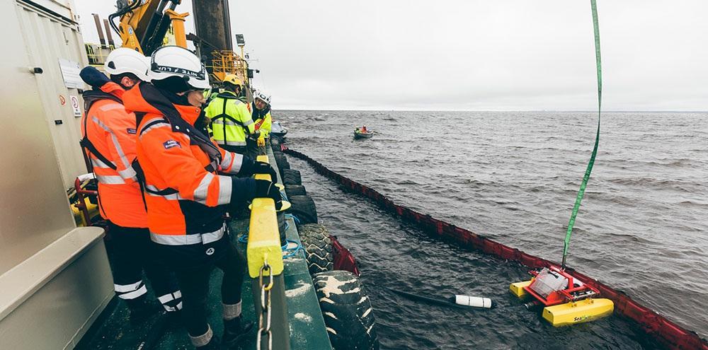 Meriveden laatu Vesirakennustyöt käynnistyivät marraskuussa 2015 ja jatkuivat syyskuussa 2016 ja kesäkuussa 2017. Työt keskeytettiin talvikuukausien ajaksi.