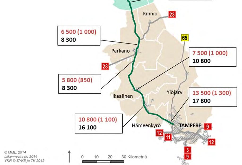 vuoden aikana ja sen ennustetaan jatkavan kasvua Tampereen, Seinäjoen ja Vaasan