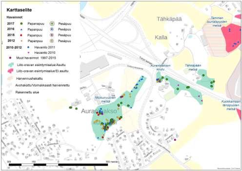 E18 Turun kehätien parantaminen välillä Kausela Kirismäki, 25 Kuva 13. Muikunvuoren metsä, Auranlaakson koulu ja Tähkäpään metsä. 3.