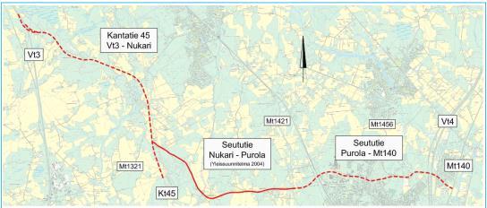 Järvenpää - Nurmijärvi -yhteyden kustannusarvin khaminen Keski-Uudenmaan phjinen lgistiikkayhteys välillä valtatie 3 - maantie 140 mudstuu Järvenpään ja kantatien 45 välisen tieyhteyden