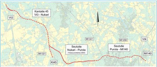 Järvenpää - Nurmijärvi -yhteyden kustannusarvin khaminen Keski-Uudenmaan phjinen lgistiikkayhteys välillä valtatie 3 - maantie 140 mudstuu Järvenpään ja kantatien 45 välisen tieyhteyden