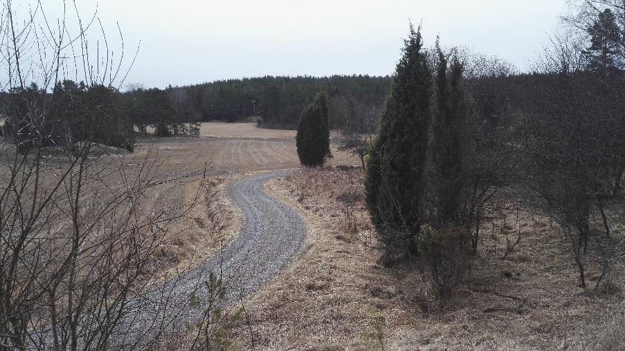 Naantalin kaupunki AK-358 ASUNTOMESSUALUEEN ASEMAKAAVA sivu 15/16 Kuvassa alueen peltomaisemaa, oikeassa laidassa leikkialueeksi esitetty vanha puutarha.