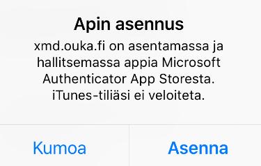 Sovelluksen voi ladata myös App Storesta, jos kyseessä on