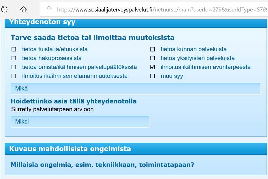 Tiedonkeruu yhteydenotoista 16 >