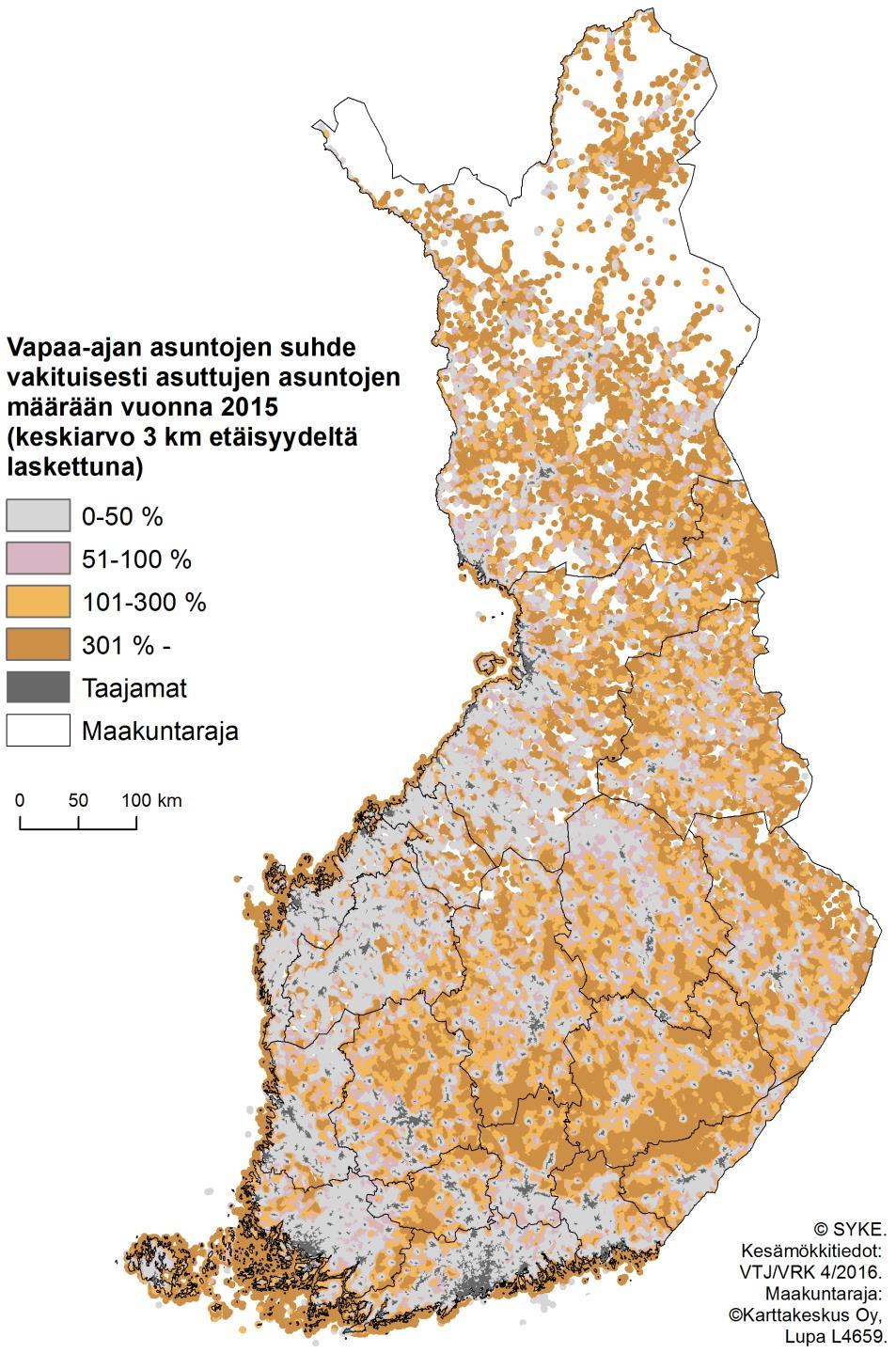 Vapaa-ajan Suomi Joka viidennessä kunnassa on enemmän mökkejä kuin vakituisia asuntoja Maaseudun näkymätön väestö: vapaa-ajan asukkaat, matkailijat, retkeilijät, metsästäjät,