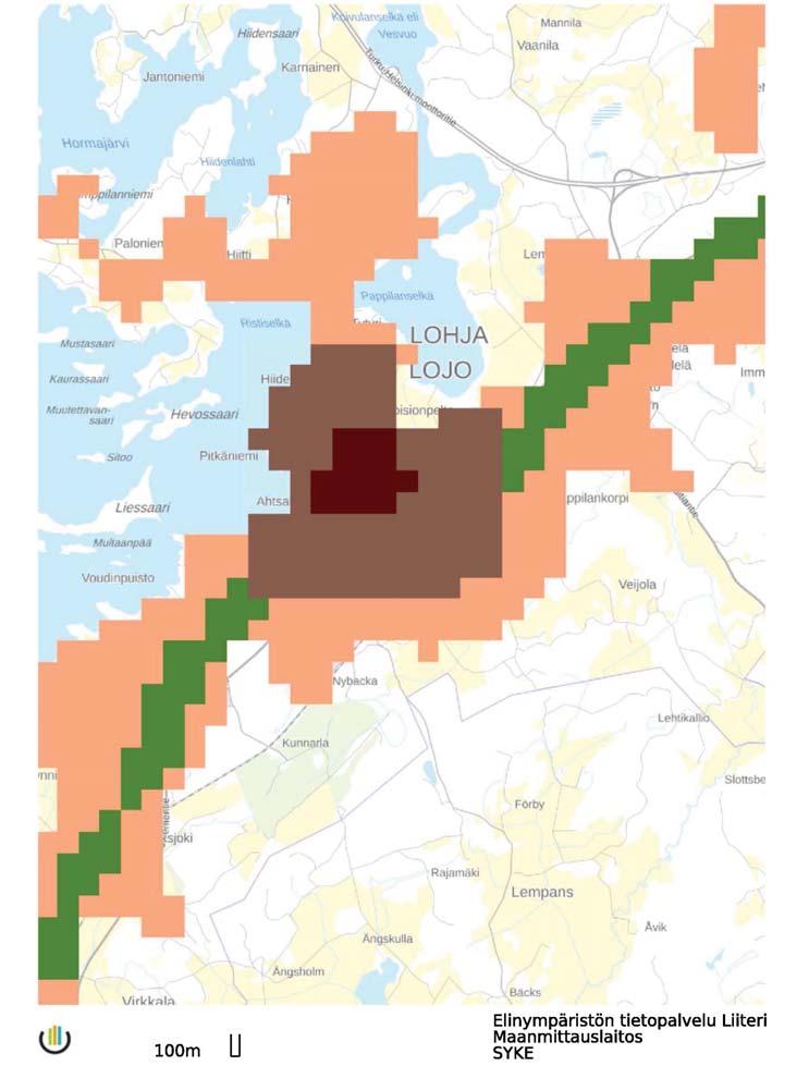 RAKENNETTU YMPÄRISTÖ Yhdyskuntarakenne Suunnittelualue sijaitsee joukkoliikennevyöhykkeelle. Yhdyskuntarakenteen vyöhykkeet on Urban Zone -hankkeissa tuotettu valtakunnallinen paikkatietoaineisto.