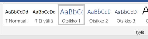 Miten luoda saavutettava Word-dokumentti 1/7 Käytä tyylejä!