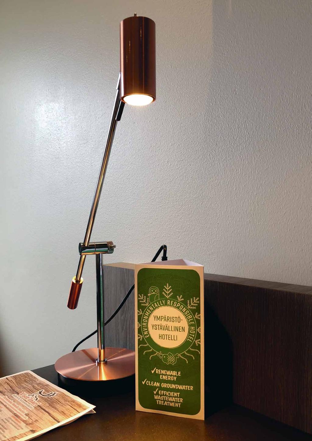 Petri Saastamoinen toteaa. Julisteita hotellissa on tarkoitus laittaa vastaanottoon ja uusille verkkosivuille suunnitellaan muutakin Green Hotel -sisältöä.