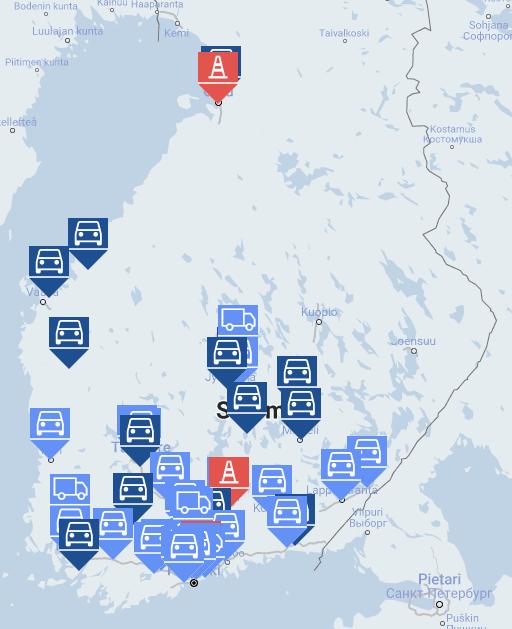 Kaasun tankkaaminen Tankkauspisteet Gasum 26 Muut 14 Rakenteilla 2 Tulossa pelkästään Gasumilta 26 lisää Muut: mm.