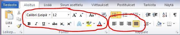 Tee edellä mainituin ohjein tyylimuutos myös Otsikko 1 ja Otsikko 2 :lle seuraavin kriteerein o Otsikko 1: Fontti => fonttikoko 16, tekstin lihavointi (B), alleviivaus Kappale => välistys ennen 24pt