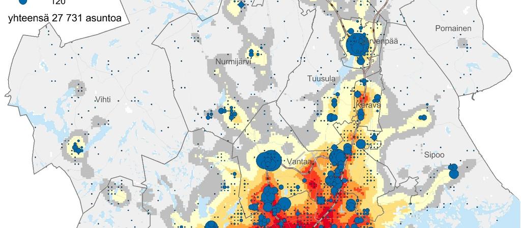 sijoittui 66 % vuonna 2016-2017 valmistuneista asunnoista.