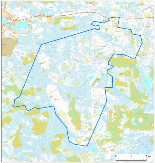 Suunnittelualueen kokonaispinta-ala on noin 3 400 hehtaaria. Tämä lepakkoselvitys on laadittu Pahkavaaran tuulivoimahankkeen ympäristövaikutusten arvioinnin sekä osayleiskaavoituksen tarpeisiin.