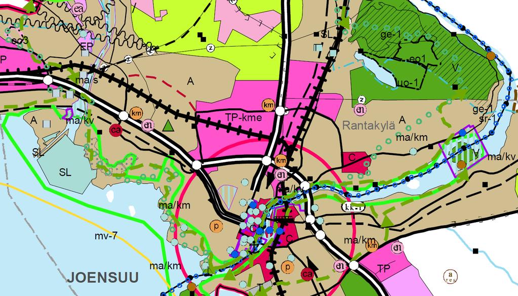 Liite, / FCG SUUNNITTELU JA TEKNIIKKA OY Loppuraportti ().0.0. Suunnittelutilanne.. Maakuntakaava Alueella on voimassa Pohjois-Karjalan maakuntakaava. Voimassa on.-. vaiheet.