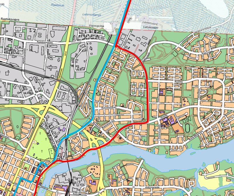 Liite, / FCG SUUNNITTELU JA TEKNIIKKA OY Loppuraportti ().0.0 Kauempaa asioiville Nurmeksentien myymälähanke on saavutettavissa henkilöautolla sekä joukkoliikenteellä.