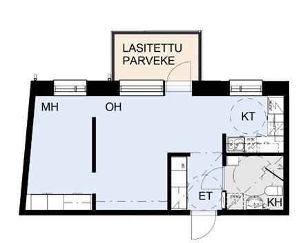 Huoneistopohjat 2h + kt 39,0 m 2 A8, 2. kerros A14, 3. kerros A20, 4. kerros A26, 5. kerros A32, 6. kerros 2h + kt 39,0 m 2 B34, 2. kerros B40, 3. kerros B46, 4. kerros B52, 5.