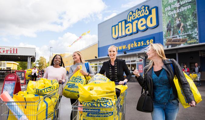 Sisäilmastoa ajatellen Gekås Ullared on Ruotsin suurin matkakohde, jossa käy vuosittain lähes 5 miljoonaa vierasta.