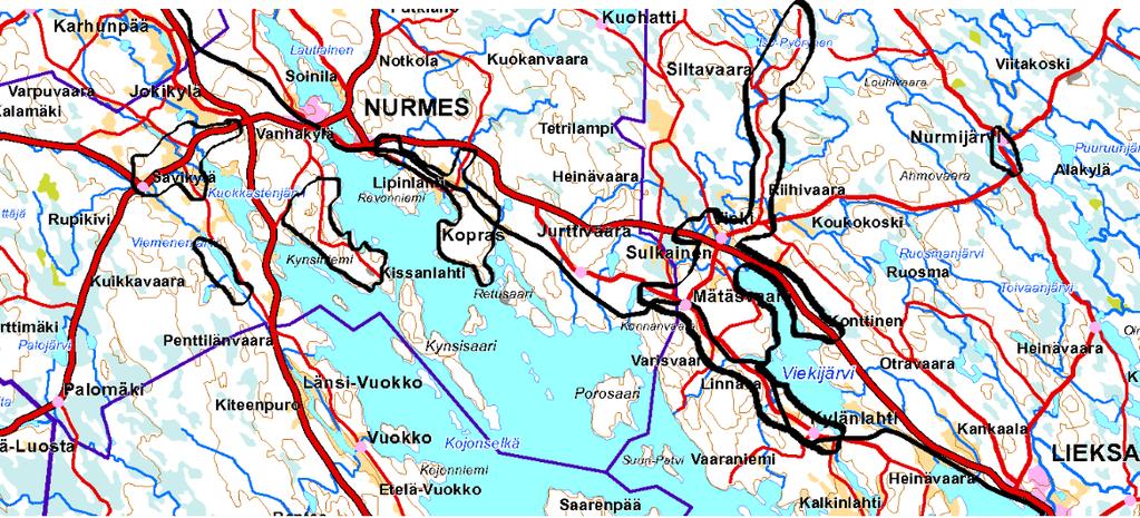 Liite 3 Nurmes / Lieksa MML 2015 Nurmes: 2013 Savikylä http://www.jatevesihanke.fi/files/jatevesihankefi/pohjois-karjala/aluekortti2015_nurmes_savikyla_uusittu_.