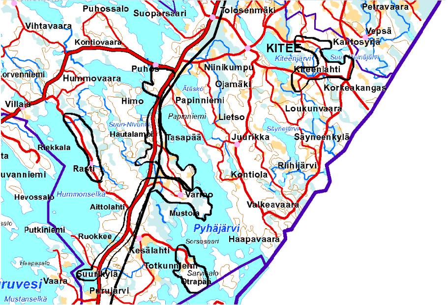 Liite 3 Kitee (eteläinen) MML 2015 Kitee: 2014 Kiteenlahti http://www.jatevesihanke.fi/files/jatevesihankefi/pohjois-karjala/aluekortti_kitee_kiteenlahti_2014_km.pdf 2014 Sarvisalo http://www.