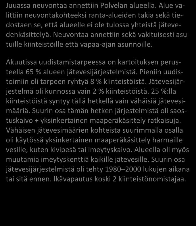 Liite 2 Polvela / Juuka 50 / 2016 JÄSSI 2016 Pohjois-Karjala Aluekortisto x Pohjavesialue Ranta-alue Taajaan asuttu alue Vedenottamon suoja-alue Vesihuollon kehittämisalue Muu erityisalue Asetuksesta