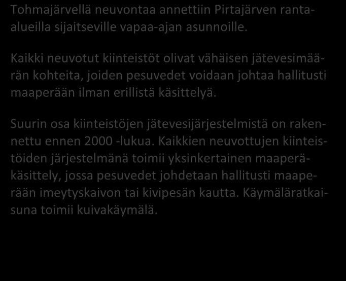Liite 2 Pirtajärvi / Tohmajärvi 60 / 2016 JÄSSI 2016 Pohjois-Karjala Aluekortisto x x Pohjavesialue Ranta-alue Taajaan asuttu alue Vedenottamon suoja-alue Vesihuollon kehittämisalue Muu erityisalue