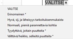 tarkoituksenmukainen ottelussa oliko korteilla tehoa jäikö kortteja antamatta / annettiinko turhaan Samoin taustahenkilöiden hallinnasta ja teknisten alueiden valvonnasta kirjataan tekstikenttään,