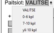 Kuva 7. Paitsioratkaisuiden lukumäärä Kuva 8.