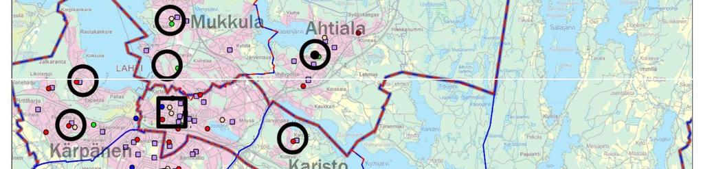 Uusille yleiskaavan asuinalueille asemakaavoitetaan lähipalveluiden toimipisteitä, joita voidaan muuntaa alueen elinkaaren ja väestörakenteen muuttuessa.