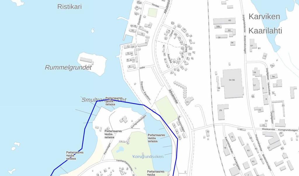 hamn som varit verksam sedan 600-talet. Kulturmiljöhelheten kommer att bevaras oförändrad även framöver efter att detaljplaneändringen förverkligats. laan asemakaavamuutoksen yhteydessä. Bild.