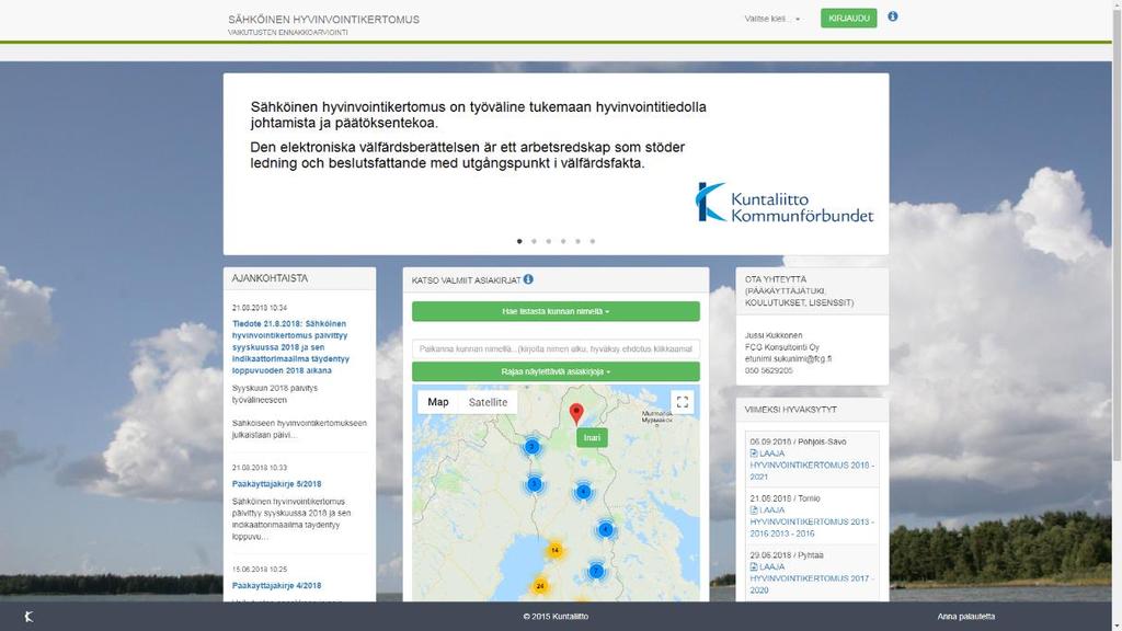 2) Visuaalisuus paremmaksi Sähköiseen hyvinvointikertomukseen julkaistaan päivitys syyskuussa 2018. Päivitys sisältää sivuston www.hyvinvointikertomus.