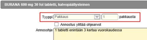 lääkemääräys on toimittamaton ja lääkemääräys ei ole annosjakeluvarauksessa ja korjauksen tekee alkuperäisen lääkemääräyksen määrännyt lääkkeen