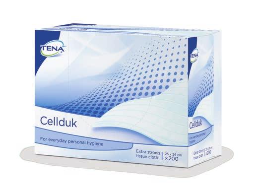 TENA Pesulaput soveltuvat erittäin hyvin paitsi henkilökohtaiseen pesuun, myös siivoukseen. TENA Cellduk on valmistettu lankavahvistetusta, märkälujasta selluloosasta.