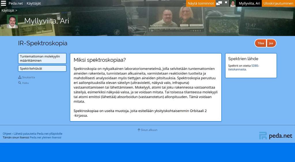 Spektroskopia aineisto