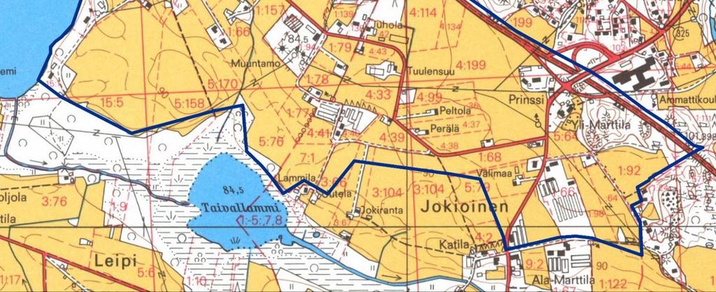 1980-luvun alussa valmistunut terveyskeskus alueen pohjoiskulmassa. Alueen rakennuskanta on täydentynyt muutamilla omakotitaloilla ja kauppapuutarhojen kasvihuoneilla.