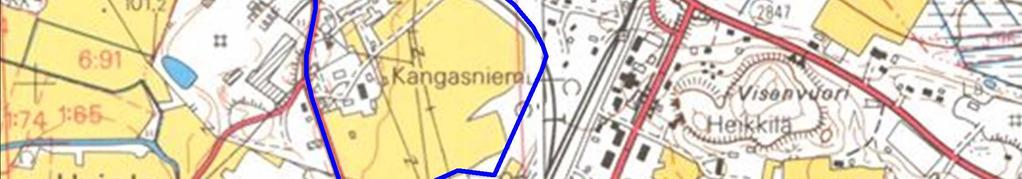 Alueen maankäytön historiaa kartoilla 1992-93