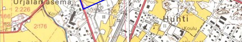 1980 peruskarttaan ja nykytilanteeseen