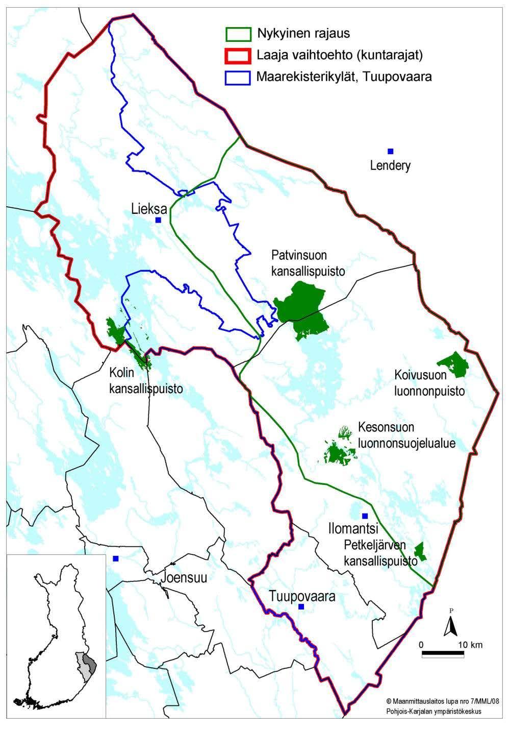 PK biosfäärialue 1992 2008