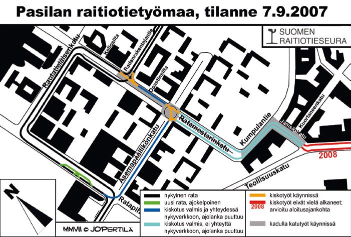 Heinäkuussa työt kävivät