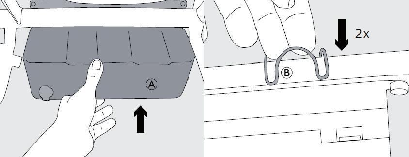 Kytke lyhyt liitäntäkaapeli C (110 mm). 7. Taita turvakaari takaisin taakse. 8.