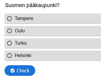 Tällainen siitä tuli. Käännä interaktio Kuten yllä olevasta kuvasta näkyy, painike on englanniksi.