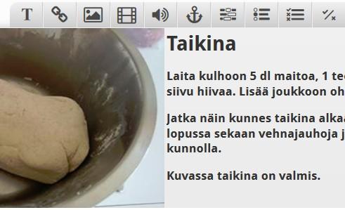 Lisätäksesi interaktion napsauta painiketta "Single Choise