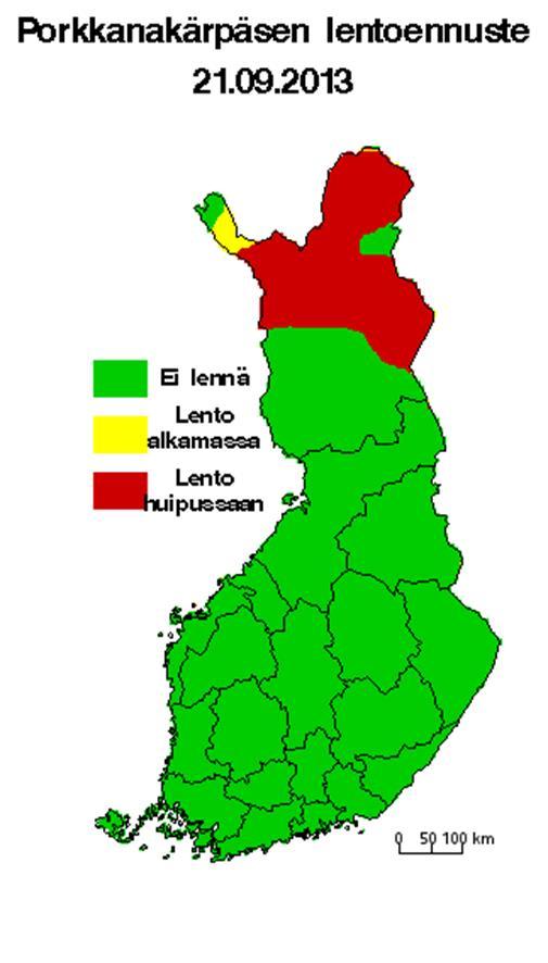 Porkkanakärpäsen lentoennuste