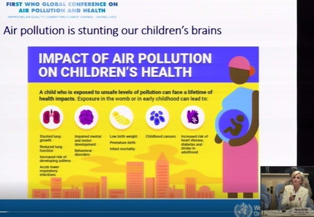 Maria Neira, World Health Organization Lung growth; function Asthma, acute LRI Mental development Behavoral