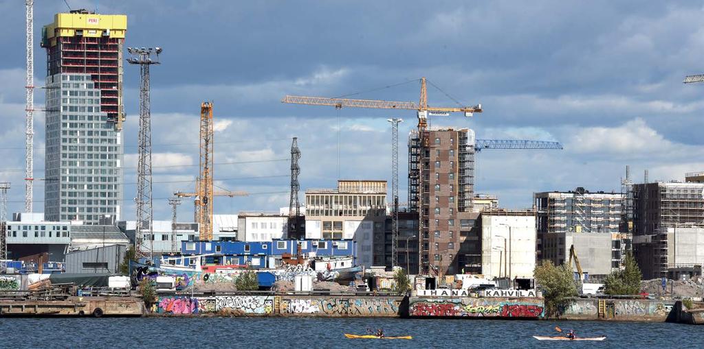 lokakuu 2018 Kuva: RT Kalasatamaan rakennetaan meren äärelle koteja 25 000 asukkaalle. Uusia taloja nousee Sompasaaren alueelle.