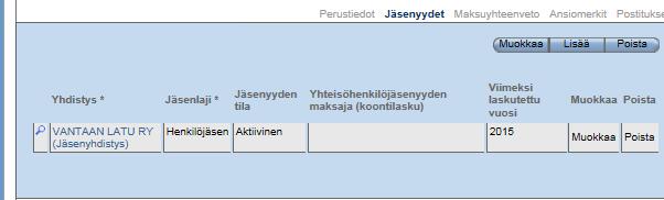 Yhdistyskäyttäjän tietopaketti 14/99 26.10.2017 11 JÄSENLAJIT JA JÄSENYYDEN TILA Jäsenlajien määrä riippuu yhdistyksestä.
